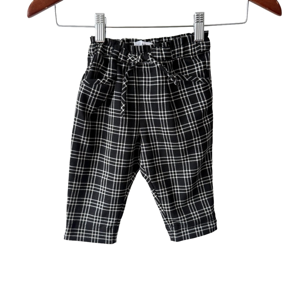 Zara Black and White Checkered Pants
